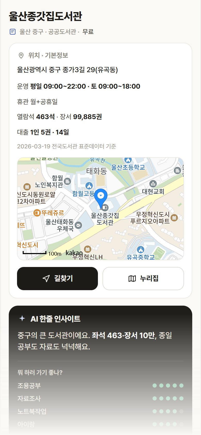 울산종갓집도서관 · 공공놀이터 울산 중구 울산종갓집도서관 도서관 안내