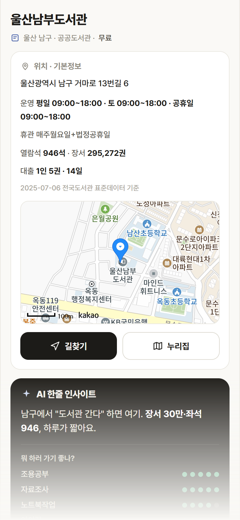 울산남부도서관 · 공공놀이터 울산 남구 울산남부도서관 도서관 안내
